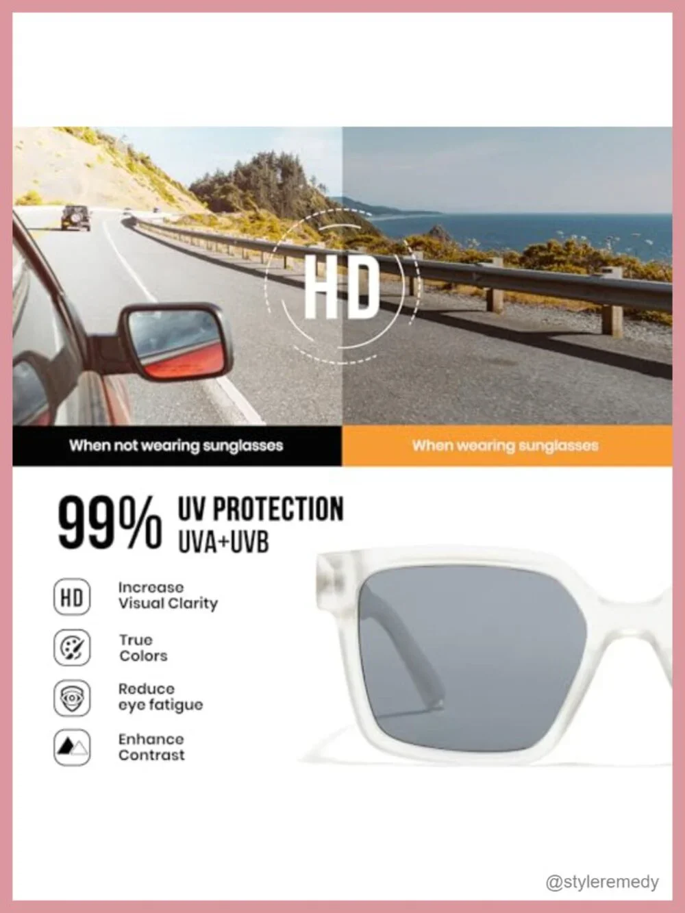 Large Chunky Square Sunglasses Y2K Streetwear Style